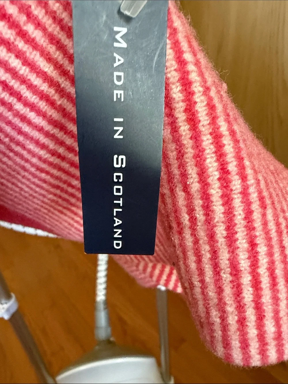 Makie Pink and Cream Striped Scarf